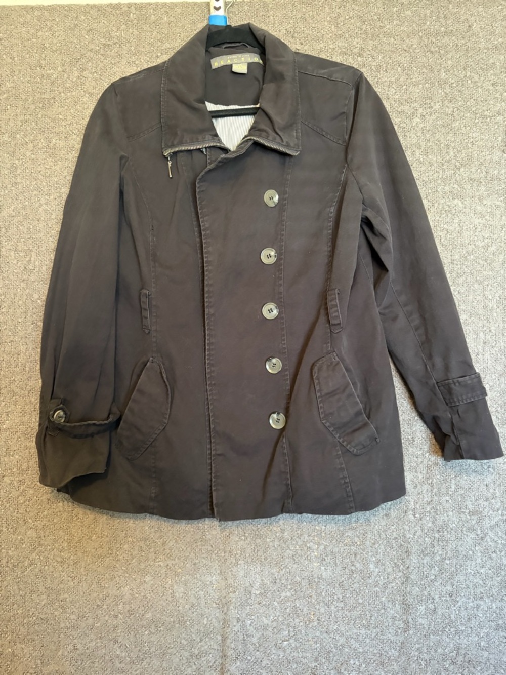 Kenneth Cole Dark Brown Double-Breasted Trench